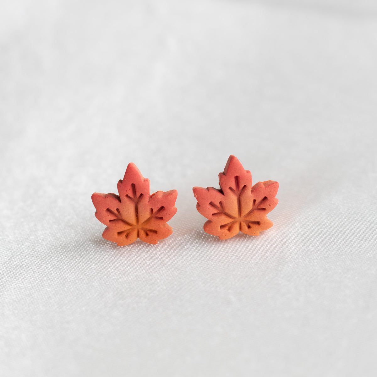 Autumn leaf studs