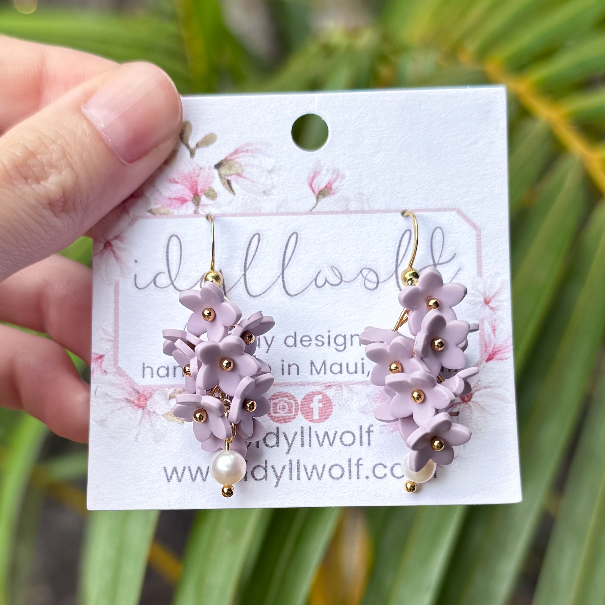 Plumeria pearls, purple