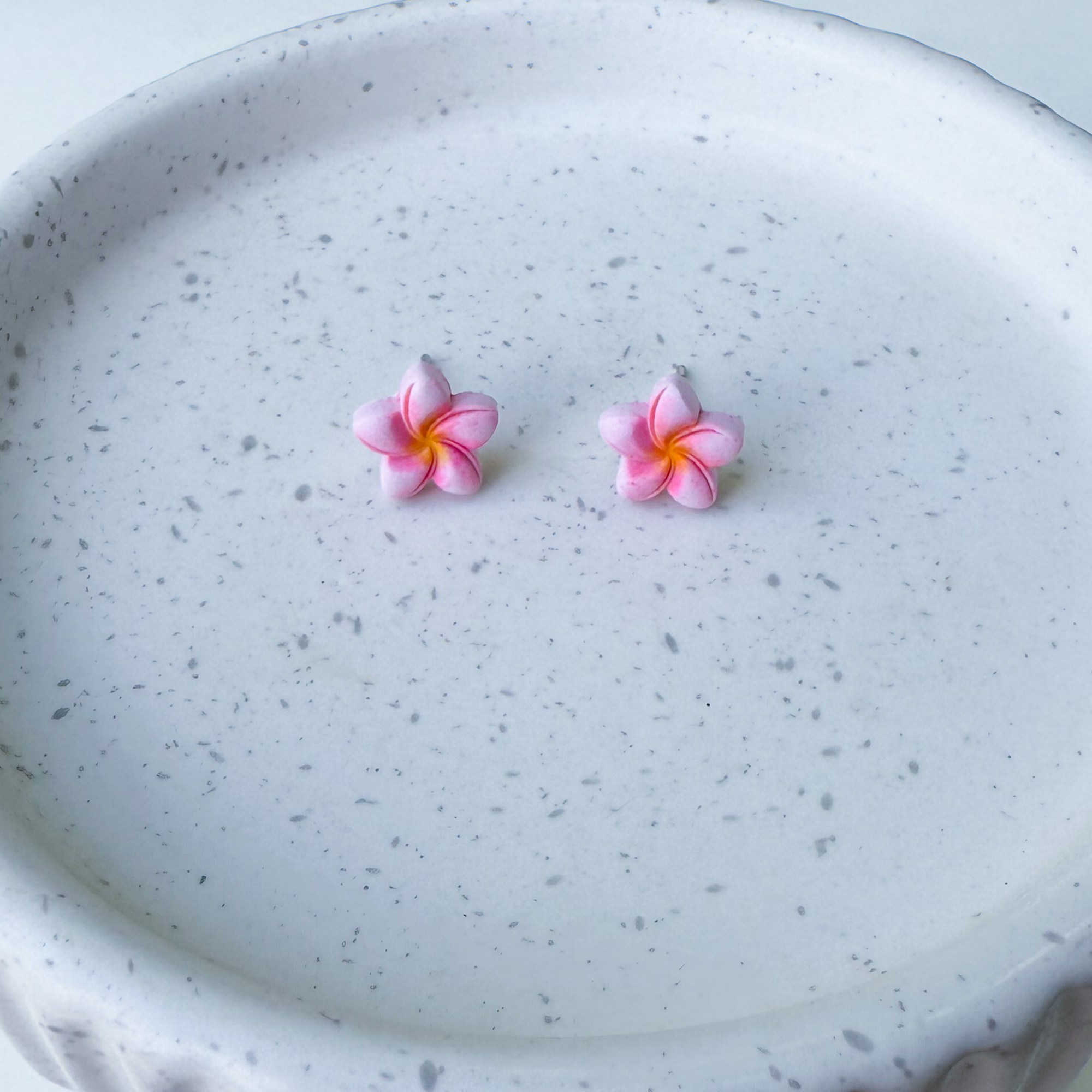 Plumeria studs, multiple colors