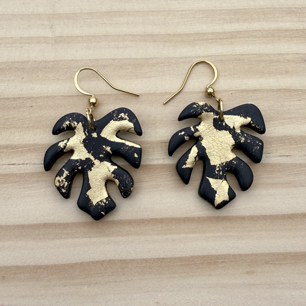 Black & gold monstera