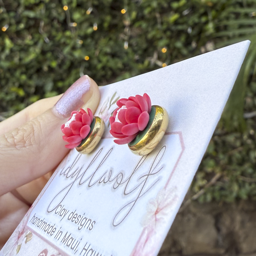 3D Protea studs