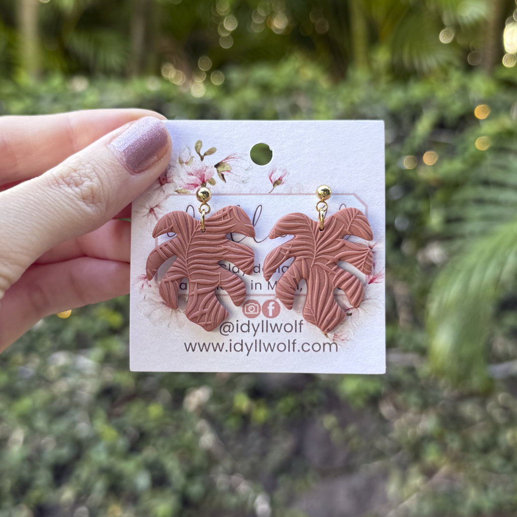 Terracotta textured monstera